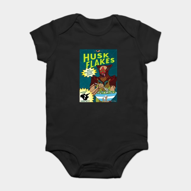 Box of Husk Flakes Baby Bodysuit by DisturbedShifty